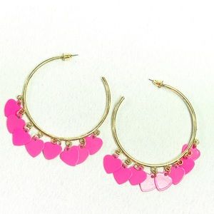 PINK heart hoops!!! Beautiful 💕💕💕💕